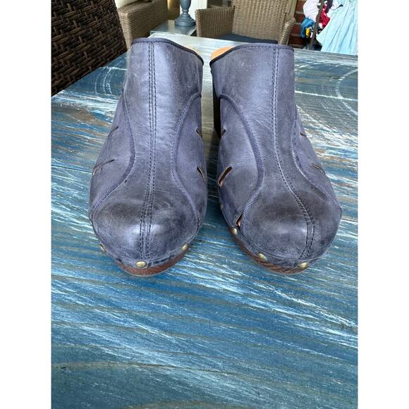 KORKS Clogs, Neneh - BLUE with faux chunky wooden heels, size 10 womens - Picture 9 of 9